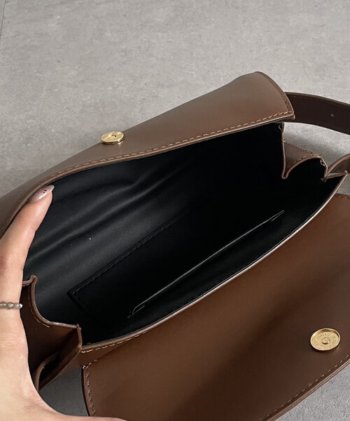 CANAL JEANブラウン フラップショルダーバッグ写真追加12/14 diggity