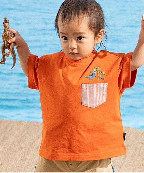 セール】ポケットから恐竜半袖Tシャツ（Tシャツ/カットソー 