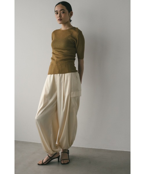 STYLEMIXER(スタイルミキサー)の「シアーリブラメニットトップ(ニット/セーター・レディース・シルバー/ゴールド/ブラック・FREE)」の12枚目の写真