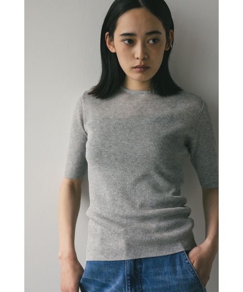 STYLEMIXER(スタイルミキサー)の「シアーリブラメニットトップ(ニット/セーター・レディース・シルバー/ゴールド/ブラック・FREE)」の17枚目の写真