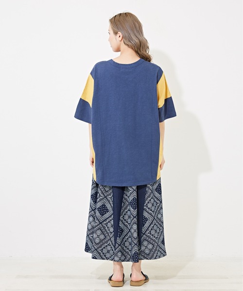 CUBE SUGAR（キューブシュガー）の「ペイズリープリントデニム切替スカート（デニムスカート・レディース・ライトブルー/インディゴブルー・M）」の15枚目の写真