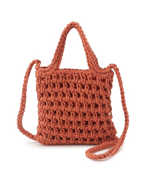 SHOO・LA・RUE（シューラルー）の「◆マクラメミニショルダーバッグ（ショルダーバッグ・レディース・アイボリー/ライトオレンジ系/キャメル/イエロー・00）」の18枚目の写真