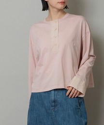 Munich | プレミアムコットンジャージ×シルキーローンワイドTシャツ(Tシャツ/カットソー)