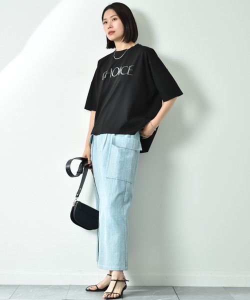 INTERPLANET(インタープラネット)の「ビジュロゴTシャツ(Tシャツ/カットソー・レディース・オフホワイト/ブラック・FREE)」の14枚目の写真