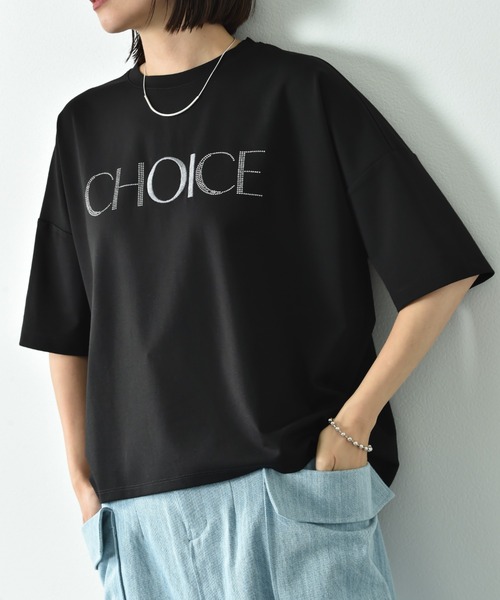INTERPLANET(インタープラネット)の「ビジュロゴTシャツ(Tシャツ/カットソー・レディース・オフホワイト/ブラック・FREE)」の17枚目の写真