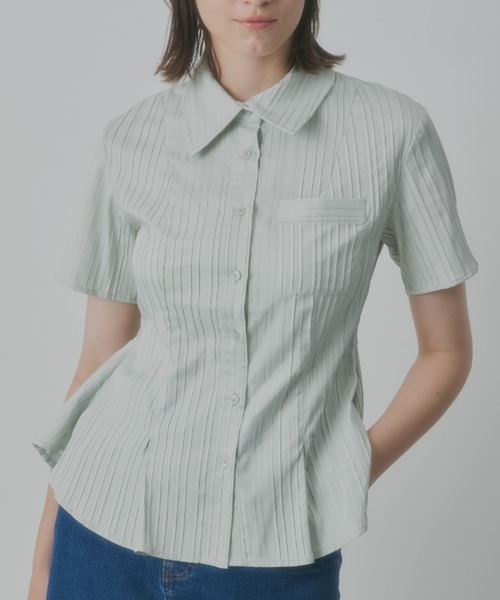 GIUNON（ジウノン）の「big collar flare shirt / ビッグカラー