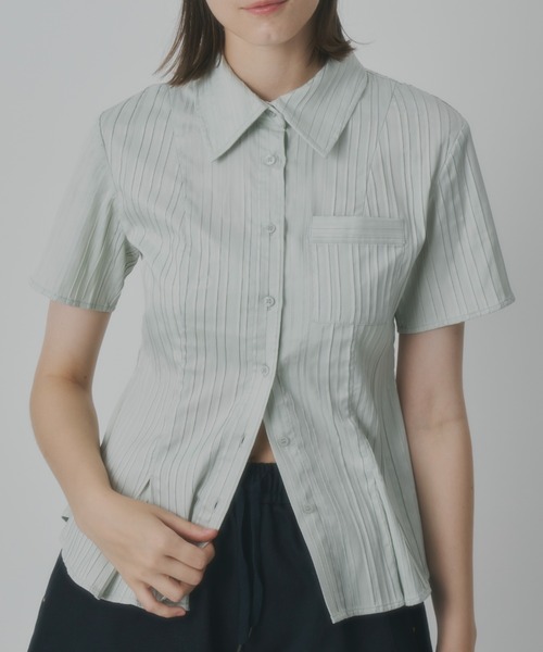 ★美品★ GIUNON ジウノン　ビッグカラーフレアシャツ　アイボリー GIUNON ブラウス シャツ big collar flare shirt / ビッグカラー