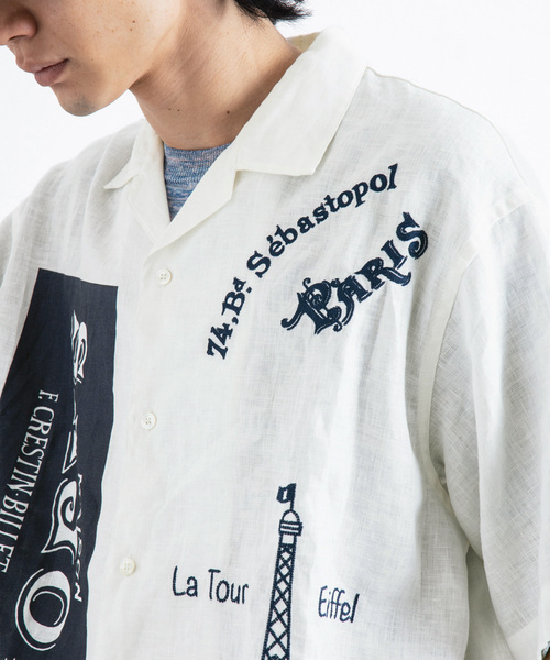 417 EDIFICE（フォーワンセブンエディフィス）の「SAJOU オープンカラーシャツ（シャツ/ブラウス・メンズ・ホワイト/ブラック・LARGE/MEDIUM）」の22枚目の写真