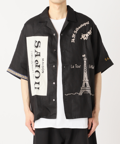 417 EDIFICE（フォーワンセブンエディフィス）の「SAJOU オープンカラーシャツ（シャツ/ブラウス・メンズ・ホワイト/ブラック・LARGE/MEDIUM）」の19枚目の写真