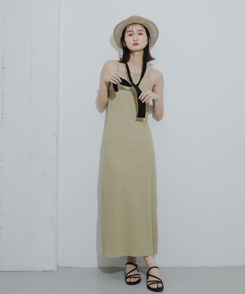 SENSE OF PLACE by URBAN RESEARCH（センスオブプレイスバイアーバンリサーチ）の「バックオープンカップツキリブワンピース（ワンピース・レディース・ブラウン/ベージュ/ブラック・S/ONE）」の21枚目の写真