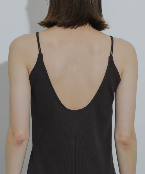 SENSE OF PLACE by URBAN RESEARCH（センスオブプレイスバイアーバンリサーチ）の「バックオープンカップツキリブワンピース（ワンピース・レディース・ブラウン/ベージュ/ブラック・S/ONE）」の15枚目の写真