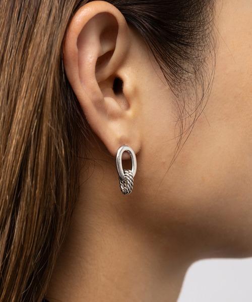 PHILIPPE AUDIBERT（フィリップ オーディベール）の「【PHILIPPE AUDIBERT】クラシカルオーバルピアス シルバー Bo Kara simple laiton BO3874（ピアス（両耳用）・レディース・シルバー・FREE）」の3枚目の写真