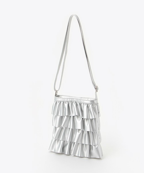 LOVETOXIC（ラブトキシック）の「フリルショルダーバッグ（バックパック/リュック・キッズ・シルバー/オフホワイト/ブラック・FREE）」の3枚目の写真