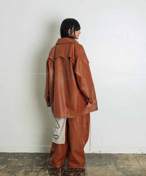 【セール】ライン刺繍 透かし編みニット レイヤード ラップスカート（スカート）｜Aphlotus（アプロタス）