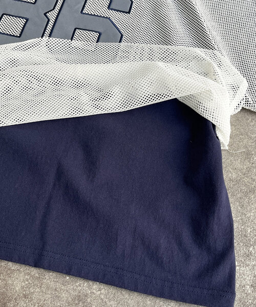 CPCM（シーピーシーエム）の「メッシュレイヤーナンバリングT（Tシャツ/カットソー・レディース・ネイビー/オフホワイト/ブラック・FREE）」の11枚目の写真