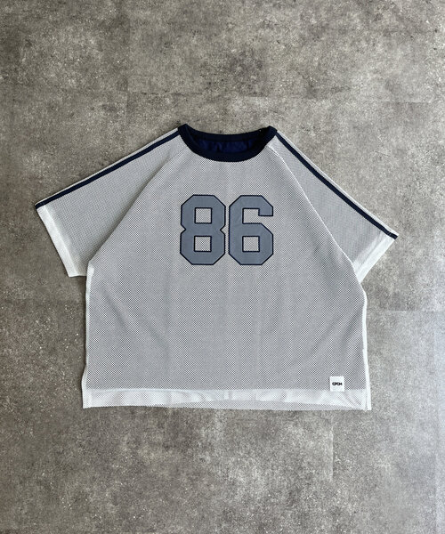 CPCM（シーピーシーエム）の「メッシュレイヤーナンバリングT（Tシャツ/カットソー・レディース・ネイビー/オフホワイト/ブラック・FREE）」の13枚目の写真