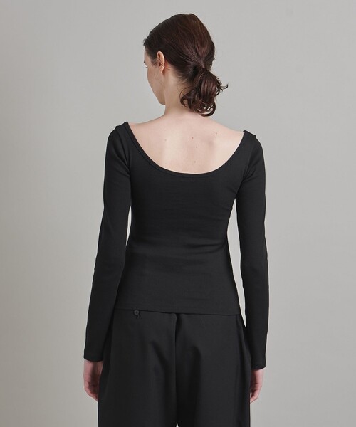 LOEFF（ロエフ）の「＜LOEFF＞ラウンドネック ロングスリーブTシャツ（Tシャツ/カットソー・レディース・ネイビー/ブラック・FREE）」の12枚目の写真