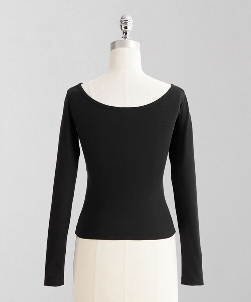 LOEFF（ロエフ）の「＜LOEFF＞ラウンドネック ロングスリーブTシャツ（Tシャツ/カットソー・レディース・ネイビー/ブラック・FREE）」の20枚目の写真