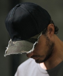 wjk reluxe（ダブルジェーケーリラックス）の「mko12121-tiger camouflage combination distressed b.b cap キャップ（キャップ）」