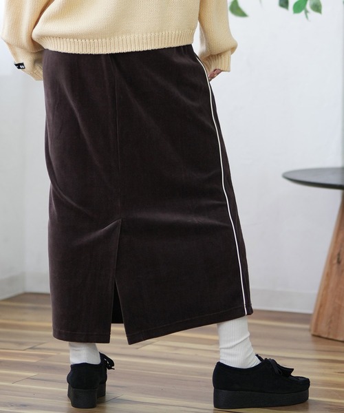 CONVERSE（コンバース）の「CONVERSE/コンバース ベロアスカート セットアップ対応 4487-2461（スカート・レディース・ブラウン/ネイビー/グレイッシュベージュ・L/M）」の8枚目の写真