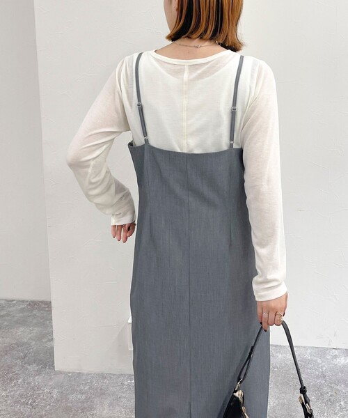 fredy emue（フレディエミュ）の「タイトキャミワンピース（ワンピース・レディース・グレー/ブラック・36/38）」の22枚目の写真