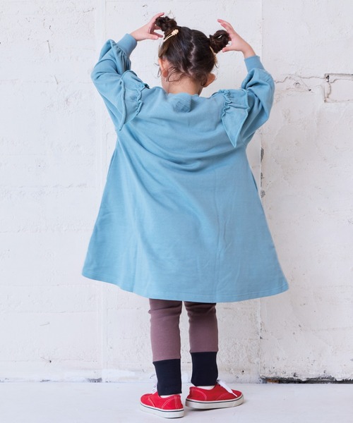 Life Support Products(ライフサポートプロダクツ)の「ボリュームフリルワンピース(ワンピース・キッズ・オフホワイト/ライトブルー/チャコール・90/100/110/120/130/140/150)」の10枚目の写真