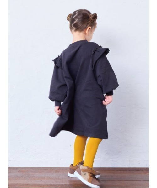 Life Support Products(ライフサポートプロダクツ)の「ボリュームフリルワンピース(ワンピース・キッズ・オフホワイト/ライトブルー/チャコール・90/100/110/120/130/140/150)」の14枚目の写真