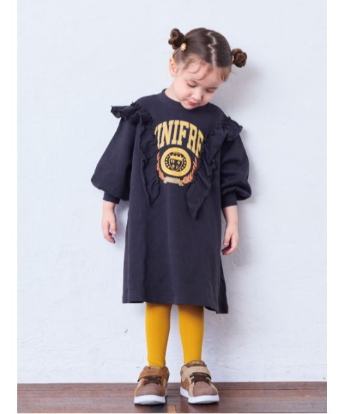 Life Support Products(ライフサポートプロダクツ)の「ボリュームフリルワンピース(ワンピース・キッズ・オフホワイト/ライトブルー/チャコール・90/100/110/120/130/140/150)」の15枚目の写真