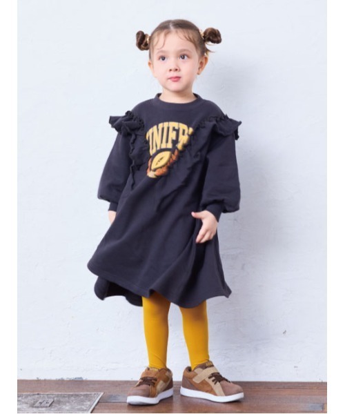 Life Support Products(ライフサポートプロダクツ)の「ボリュームフリルワンピース(ワンピース・キッズ・オフホワイト/ライトブルー/チャコール・90/100/110/120/130/140/150)」の16枚目の写真