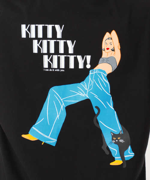 HARDY NOIR（アルディーノアール）の「HARDY NOIR × AZUSA IIDA KITTY KITTY KITTY Tシャツ（Tシャツ/カットソー・レディース・ブラック・FREE）」の5枚目の写真
