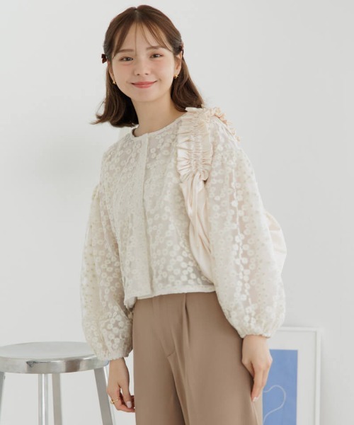 flower(フラワー)の「チャームベロアリボンクリップ(バレッタ/ヘアクリップ・レディース・ブラック/ブラウン・A/B)」の8枚目の写真