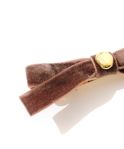 flower(フラワー)の「チャームベロアリボンクリップ(バレッタ/ヘアクリップ・レディース・ブラック/ブラウン・A/B)」の22枚目の写真