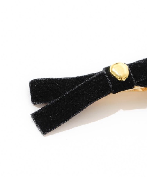 flower(フラワー)の「チャームベロアリボンクリップ(バレッタ/ヘアクリップ・レディース・ブラック/ブラウン・A/B)」の16枚目の写真