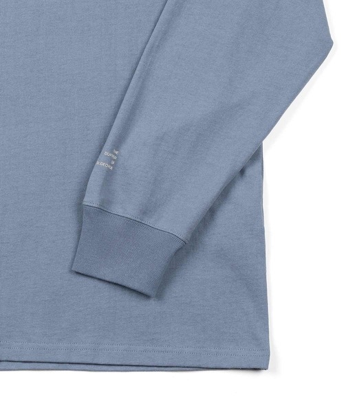 The DUFFER of ST.GEORGE（ザダファーオブセントジョージ）の「8oz HEAVY WEIGHT OVER SIZE L/SL HENLEY TEE：8オンス ヘビーウェイト オーバーサイズ ヘンリーネック ロンT（Tシャツ/カットソー・メンズ・スミクロ/ホワイト/ブルーグレー・SMALL/MEDIUM/LARGE/X-LARGE）」の11枚目の写真