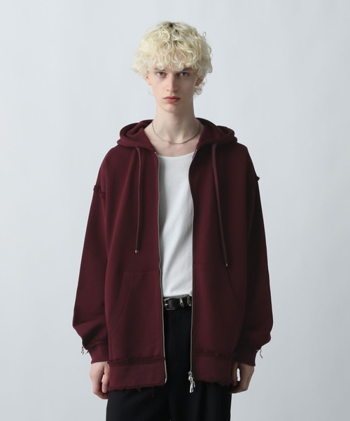HARE リバーシブルデジタルラインパーカー M レッドパープル HARE（ハレ）の「プロジェクトセカイ×ZOZOZTOWN リバーシブル