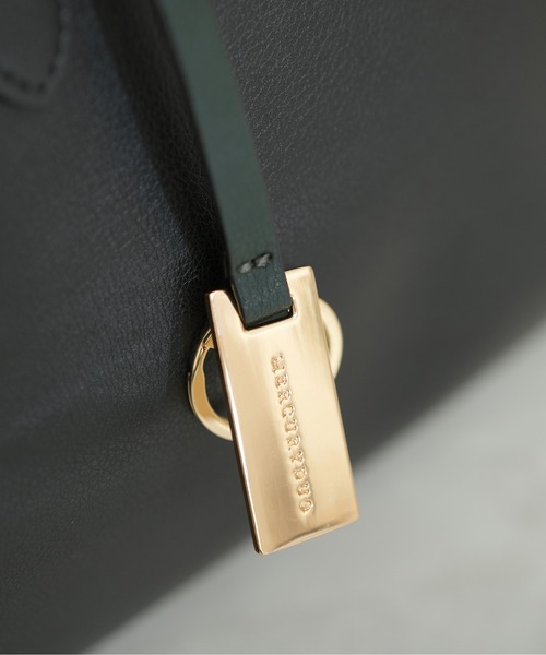 MERCURYDUO（マーキュリーデュオ）の「【MERCURYDUO/マーキュリーデュオ 】 ≪新色追加≫ 配色 アオリ軽量ハンドバッグ（ハンドバッグ・レディース・ベージュ/ダークブラウン/ブラック/アイボリー/ライトグレー/グレイッシュベージュ・FREE）」の10枚目の写真