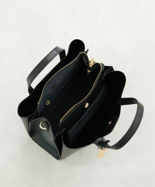 MERCURYDUO（マーキュリーデュオ）の「【MERCURYDUO/マーキュリーデュオ 】 ≪新色追加≫ 配色 アオリ軽量ハンドバッグ（ハンドバッグ・レディース・ベージュ/ダークブラウン/ブラック/アイボリー/ライトグレー/グレイッシュベージュ・FREE）」の13枚目の写真