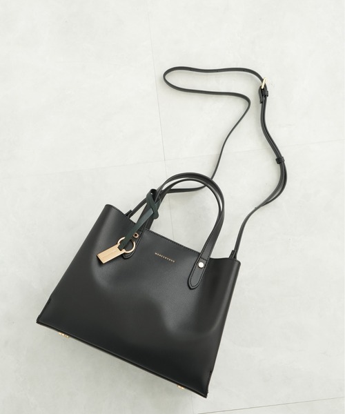 MERCURYDUO（マーキュリーデュオ）の「【MERCURYDUO/マーキュリーデュオ 】 ≪新色追加≫ 配色 アオリ軽量ハンドバッグ（ハンドバッグ・レディース・ベージュ/ダークブラウン/ブラック/アイボリー/ライトグレー/グレイッシュベージュ・FREE）」の14枚目の写真