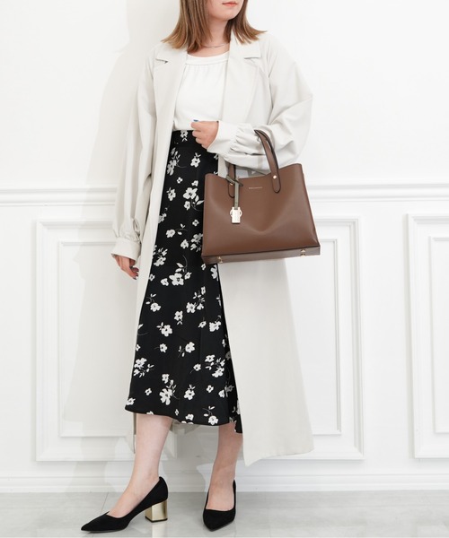 MERCURYDUO（マーキュリーデュオ）の「【MERCURYDUO/マーキュリーデュオ 】 ≪新色追加≫ 配色 アオリ軽量ハンドバッグ（ハンドバッグ・レディース・ベージュ/ダークブラウン/ブラック/アイボリー/ライトグレー/グレイッシュベージュ・FREE）」の21枚目の写真