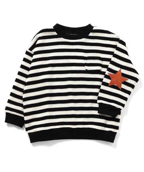 BREEZE(ブリーズ)の「肘パッチロンT(Tシャツ/カットソー・キッズ・エメラルド/その他2/レインボー・110/100/90/80/140/130/120)」の6枚目の写真