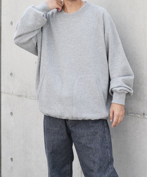 CALNAMUR 上スウェットエヴァ PLUGSUIT 青 EVANGELIONxCALNAMUR】PLUGSUIT SWEAT/ネイビー（00