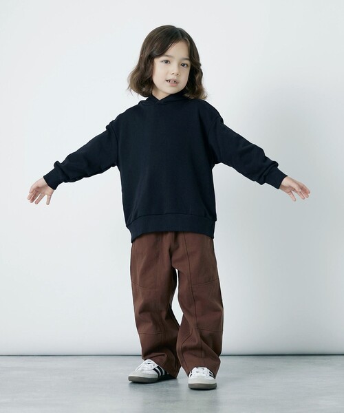 green label relaxing(グリーンレーベルリラクシング)の「TJ 裏毛 フードプルオーバー / キッズ 100cm-130cm(パーカー・キッズ・ナチュラル/ブラック/ライトブルー/ワインレッド・120cm/130cm/100cm/110cm)」の9枚目の写真