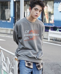 WEGO | WEGO/【24年秋冬新作】ピグメントグラフィックプルオーバー(スウェット)