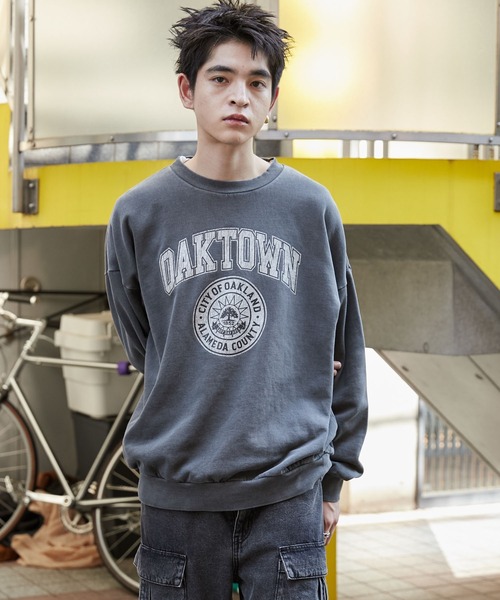 WEGO（ウィゴー）の「WEGO/ピグメントグラフィックプルオーバー（スウェット・メンズ・その他1/その他3/その他2・MEDIUM/LARGE）」の7枚目の写真