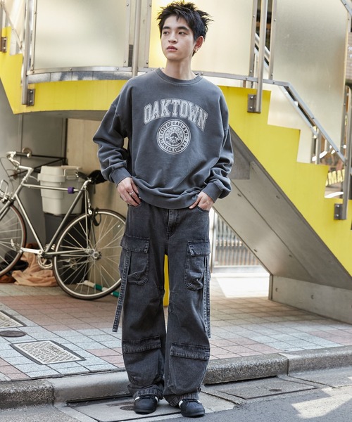 WEGO（ウィゴー）の「WEGO/ピグメントグラフィックプルオーバー（スウェット・メンズ・その他1/その他3/その他2・MEDIUM/LARGE）」の9枚目の写真