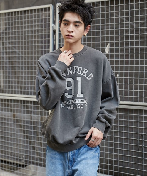 WEGO（ウィゴー）の「WEGO/ピグメントグラフィックプルオーバー（スウェット・メンズ・その他1/その他3/その他2・MEDIUM/LARGE）」の11枚目の写真