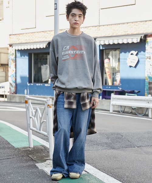 WEGO（ウィゴー）の「WEGO/ピグメントグラフィックプルオーバー（スウェット・メンズ・その他1/その他3/その他2・MEDIUM/LARGE）」の15枚目の写真