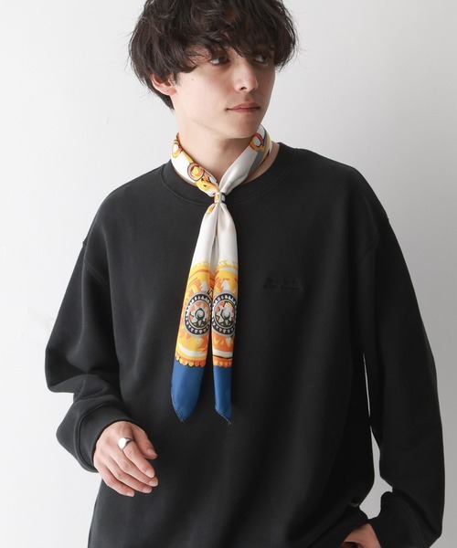RAGEBLUE(レイジブルー)の「【UNISEX】リング付き/マルチパターン大判スカーフ(バンダナ/スカーフ・メンズ・ホワイト/その他4/その他1/オフホワイト・FREE)」の3枚目の写真