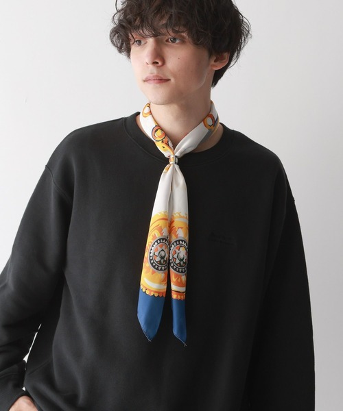 RAGEBLUE(レイジブルー)の「【UNISEX】リング付き/マルチパターン大判スカーフ(バンダナ/スカーフ・メンズ・ホワイト/その他4/その他1/オフホワイト・FREE)」の6枚目の写真