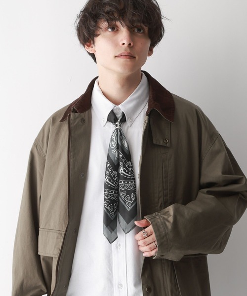 RAGEBLUE(レイジブルー)の「【UNISEX】リング付き/マルチパターン大判スカーフ(バンダナ/スカーフ・メンズ・ホワイト/その他4/その他1/オフホワイト・FREE)」の7枚目の写真